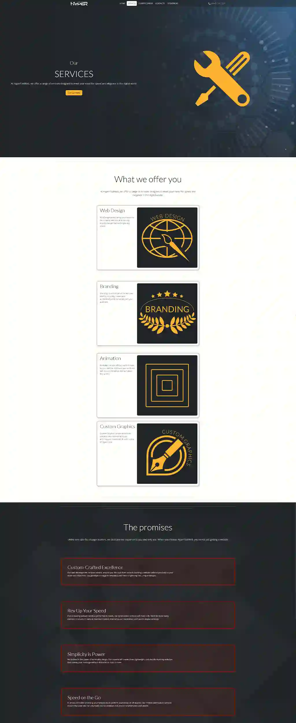 HyperFast web Site's screenshot