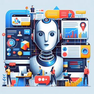 AI chatbot interface compared with live chat dashboard showing ROI metrics and performance data