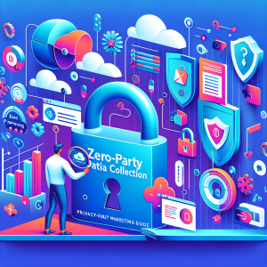 Business professional analyzing privacy-first customer data collection dashboard with preference center interface