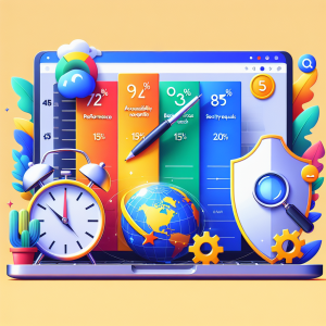 Google Lighthouse dashboard showing performance metrics and scores for website optimization analysis