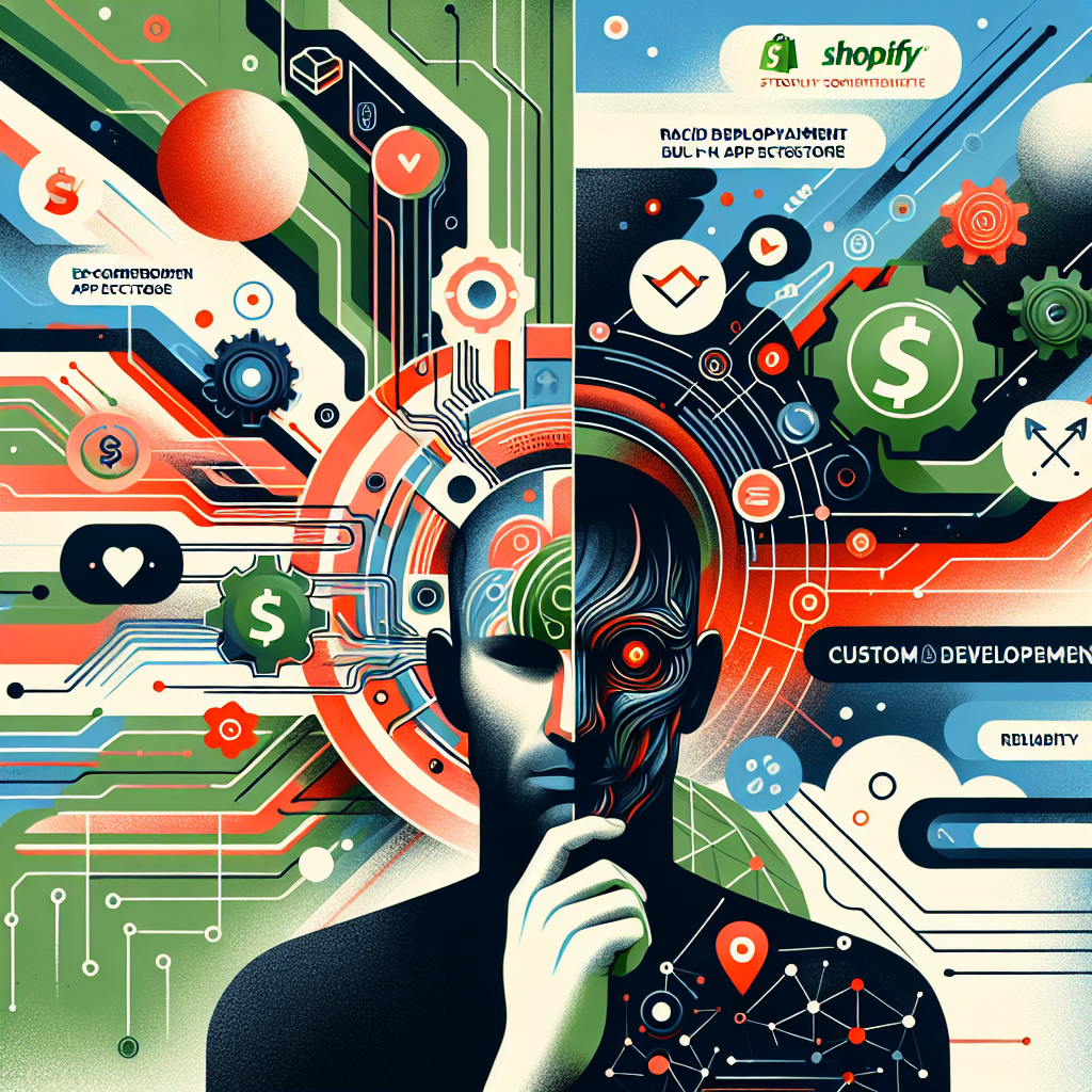 E-commerce platform comparison chart showing Shopify versus custom development costs and scalability for growing businesses