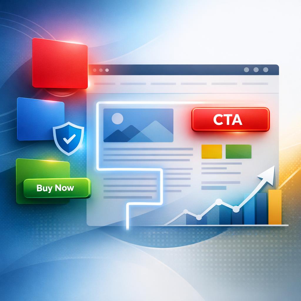 Professional web designer analyzing color psychology and layout patterns on multiple screens for conversion optimization