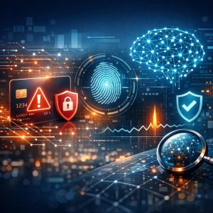 AI fraud detection system analyzing ecommerce transactions in real-time to prevent chargebacks automatically
